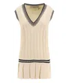 Golden Goose Organic Cotton Dress With Crystals Embellishment In White