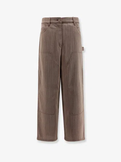 GOLDEN GOOSE MARLEY VIRGIN WOOL BLEND TROUSERS