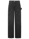 Golden Goose Marley Work Pant Cotton Destryed Garemnt In Black