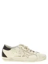 Golden Goose Women 'super-star' White Low Top Sneakers With Embossed Logo And Contrasting Heel In Le In White