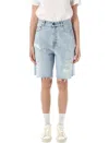 Golden Goose Marsha Denim Bermuda In Multi