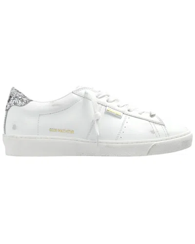 Golden Goose Smooth Leather Matchstar Sneakers In In White
