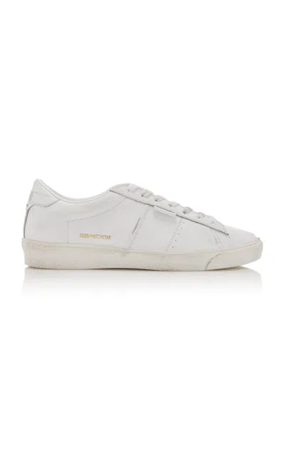 GOLDEN GOOSE MATCH STAR LEATHER SNEAKERS