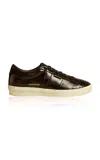 Golden Goose Matchstar Leather Slip-on Sneakers In Black
