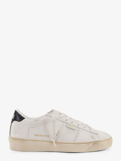Golden Goose Matchstar Leather Sneakers In White