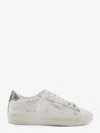 Golden Goose Worn-out Sparkle Low-top Sneakers In White