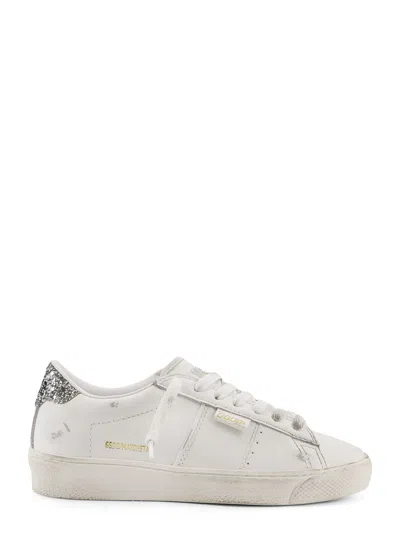 Golden Goose Matchstar Leather Sneakers In White