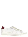 Golden Goose Matchstar Sneakers In Glossy Leather With Glossy Red Leather Heel Tab In White
