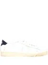 Golden Goose 'matchstar' White Low Top Sneakers With Logo Patch On The Tongue And Contrasting Heel With Logo