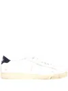 Golden Goose 'matchstar' White Low Top Sneakers With Logo Patch On The Tongue And Contrasting Heel With Logo In White