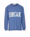 Golden Goose Crewneck Graphic Print Sweater Long Sleeves In Blue