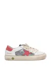Golden Goose Vintage Havana Leather Sneakers In Silver White Red