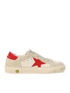 Golden Goose May Leather And Nabuk Upper Leather Star And Heel In White