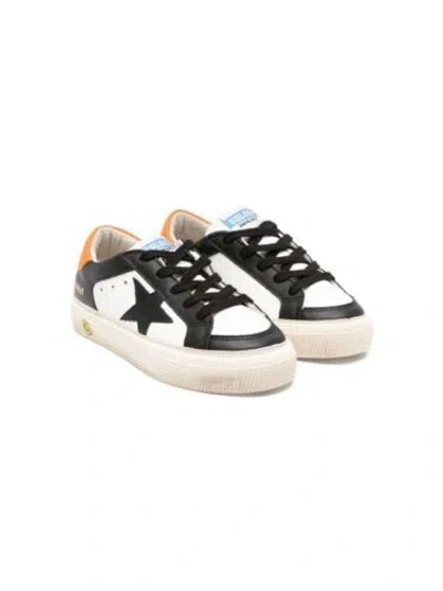 Pre-owned Golden Goose May Leather Black/white Sneakers 38eu Brand