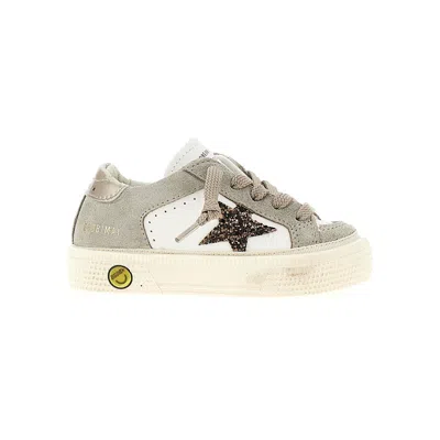 Golden Goose 'may' Leather Sneakers Kids In White