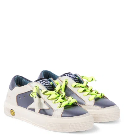GOLDEN GOOSE MAY LEATHER SNEAKERS