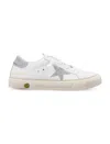 Golden Goose Sneakers With Logo In White/silver