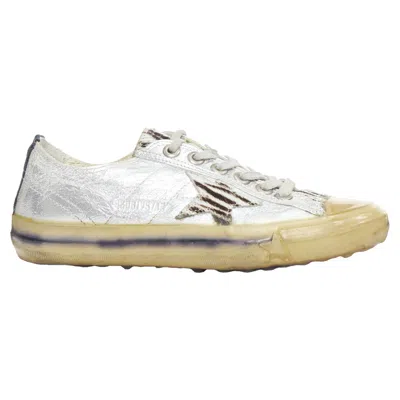 Golden Goose May Leopard Lace Sneakers In Gray