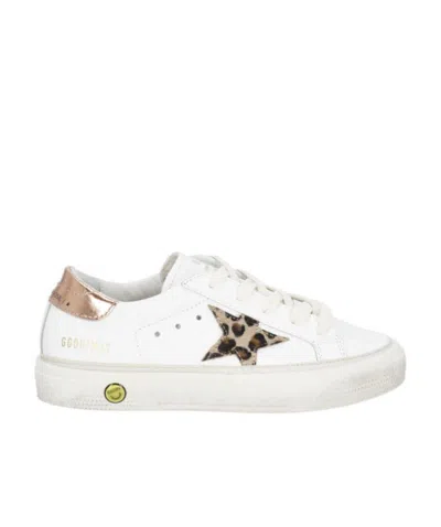 Golden Goose May Low-top Lace-up Sneakers In White