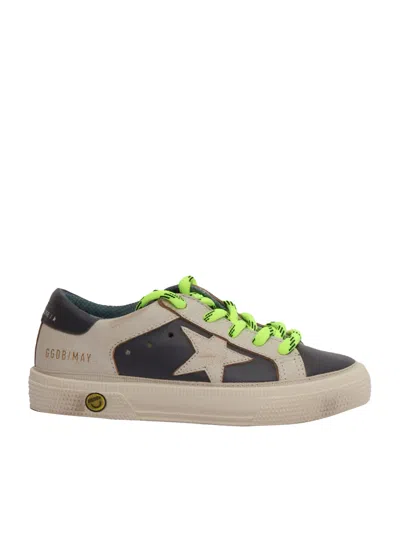 GOLDEN GOOSE MAY NAPPA AND LEATHER UPPER LEATHER STAR AND HEEL