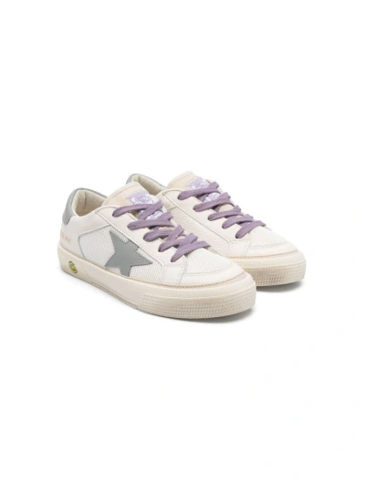 Golden Goose May Nappa And Net Upper Leather Star And Heel Nylo Tongue In White