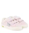 Golden Goose May School Glitter Suede Sneakers In Pink