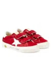 Golden Goose May School Leather Sneakers In White