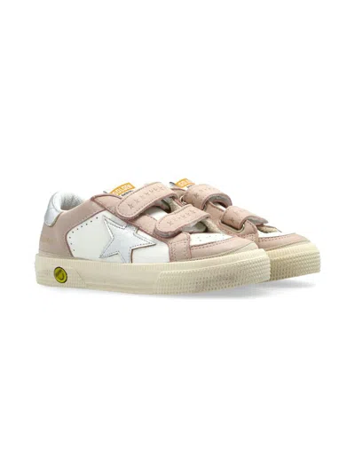 Golden Goose Kids' May School Sneakers In Pink