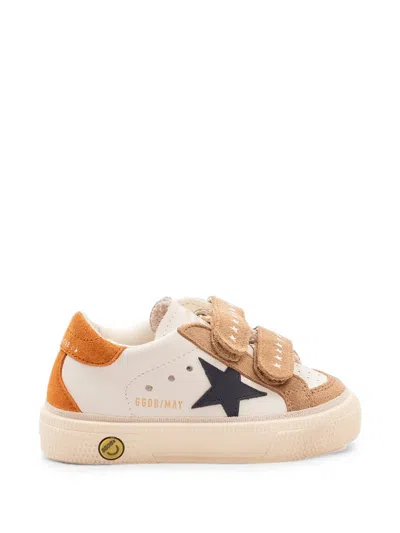 Golden Goose Kids' May School Star-patch Sneakers In White