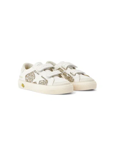 Golden Goose Kids' May Sneakers In 白色