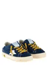 Golden Goose May Leather And Suede Sneakers In Blue