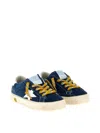 Golden Goose May Suede Sneakers With White Leather Star And Heel Tab In Blue