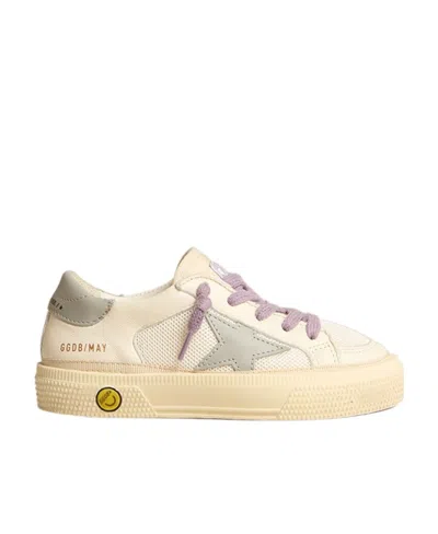 Golden Goose May Star-patch Sneakers In Nude