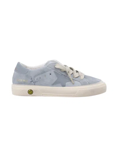 Golden Goose Kids May Suede Sneakers In Blue