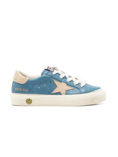 Golden Goose Kids' May Star-appliqué Sneakers In Blue