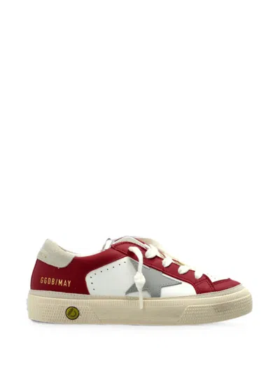 Golden Goose Kids' May Star-patch Sneakers In White