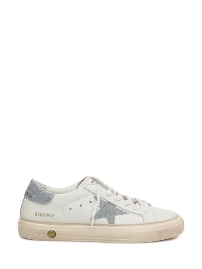Golden Goose Kids' Sneakers With Logo In Optic White/silver 10449