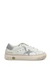 Golden Goose Sneakers With Logo In Optic White/silver