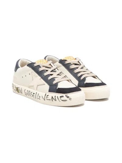 Golden Goose Kids' May With Double Toe Sneakers In Neutral