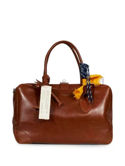 Golden Goose Deluxe Brand Vita Medium Leather Body With Charms And Silver Me In Brown