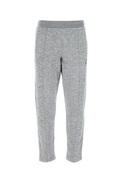 GOLDEN GOOSE MELANGE GREY STRETCH COTTON PANT