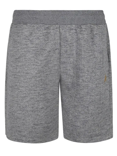 Golden Goose Melange Grey Stretch-cotton Star-print Track Shorts