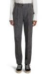 Golden Goose Journey Ws Pant Tapered High Waisted Wool Blend F In Grey/white