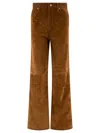 Golden Goose Suede Leather Pants For Men In Brown