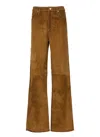 Golden Goose Journey Leather Pant Straight Clothing In Brown