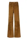 Golden Goose Journey Leather Pant Straight Clothing In Brown