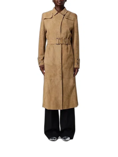 Golden Goose Mellow Buff Cotton Coat In Brown