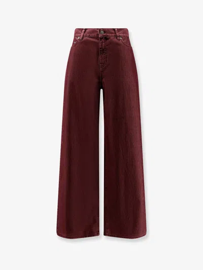 Golden Goose Melody Boyfriend Fit Trousers In Burgundy