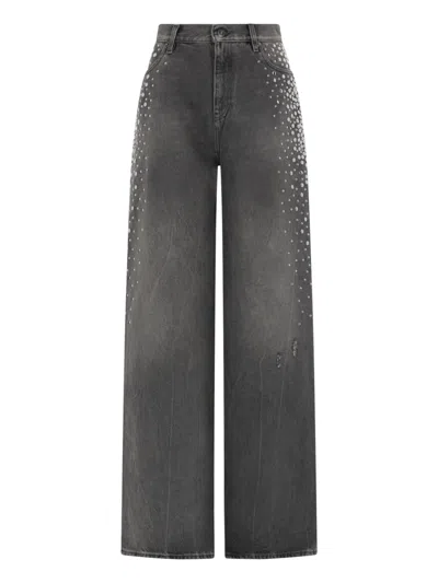 Golden Goose Melody Boyfriend Cotton Denim Jeans In Gray