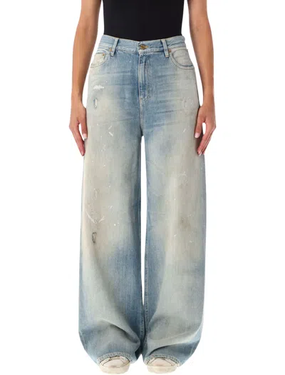 Golden Goose Melody Boyfriend Wide-leg Jeans In Light Blue
